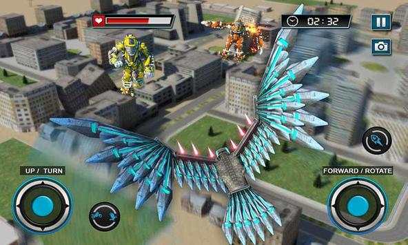 Robot Transforming Wild Eagle Cop Car- Robot Games screenshot 3