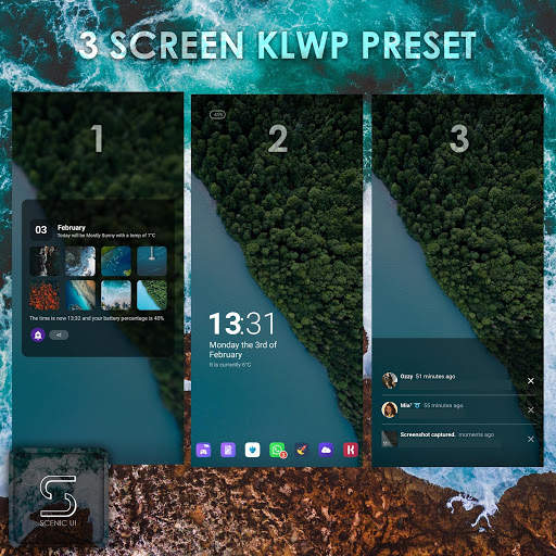 Scenic UI For KLWP screenshot 1