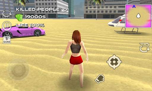 👧 Miami Crime Simulator Girl स्क्रीनशॉट 2