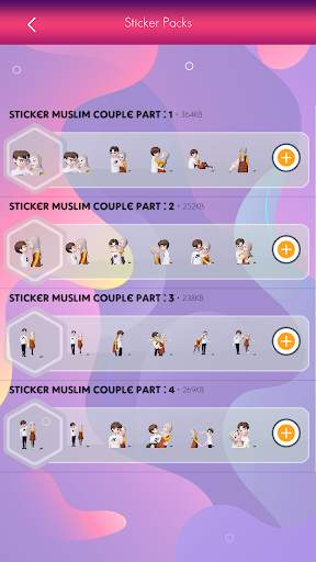 Romantic Muslim Couple Stickers for WAStickerApps screenshot 2