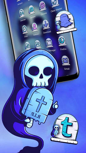 Skull RIP Theme Launcher Theme screenshot 3