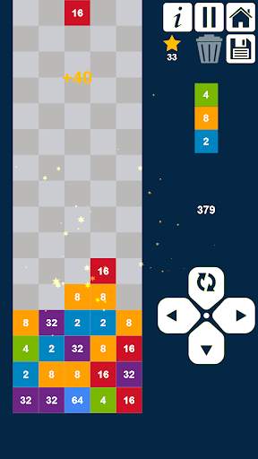 2048 Drop n Merge Numbers: Match 3 Columns Puzzle screenshot 9
