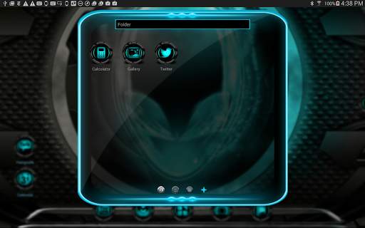 Alien Cyan Next Launcher theme screenshot 10