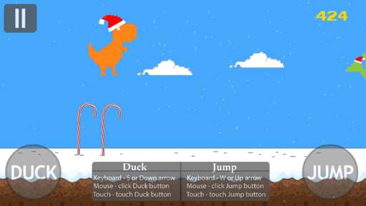 T-rex runner - Christmas Games Color screenshot 4