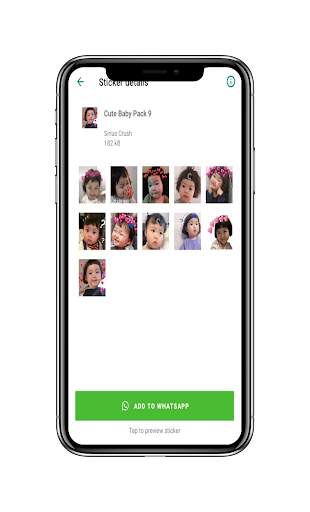 Korean Cute Baby Stickers - WhatsApp Sticker Apps screenshot 4