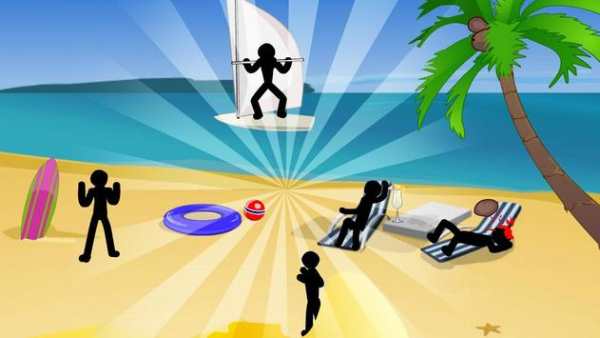 Stickman Death Beach screenshot 4
