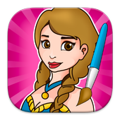 Coloring: Princess icon