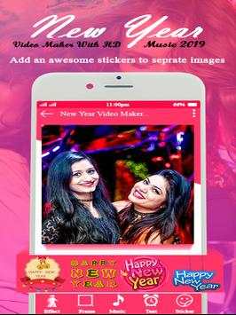 New Year Photo Video Maker with HD Music 2019 screenshot 8