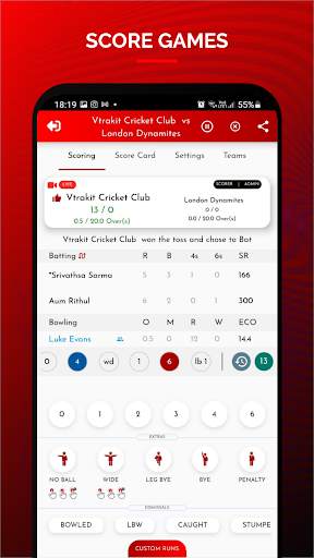 Cricket Scoring App by Vtrakit screenshot 2