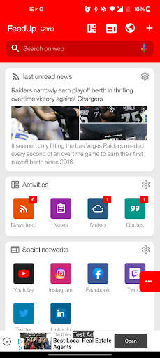 FeedUp browser & content mixer screenshot 1