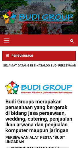 BUDI GROUPS CATALOG (PERSEWAAN ALAT PESTA) screenshot 1
