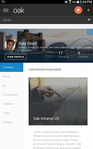 Oak Intranet screenshot 9