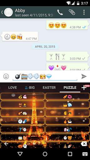 Charming Paris Emoji Keyboard screenshot 4