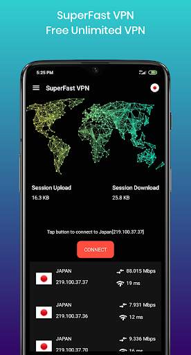 SuperFast VPN Free unlimited vpn worldwide screenshot 1