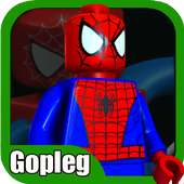 Gopleg World; LEGO Spider Backdrop logo