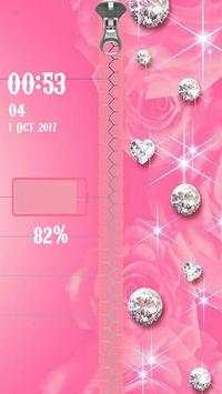 Diamond Zipper Screen Lock screenshot 1