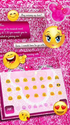 Pink Glitter Keyboard screenshot 2