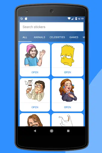 Stickers for Telegram app screenshot 1
