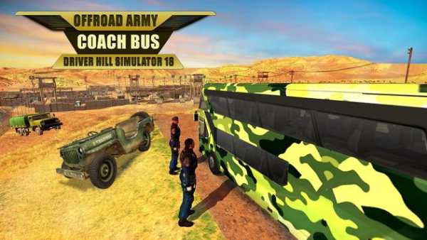Offroad Army Coach Bus driver Hill Simulator 18 screenshot 4