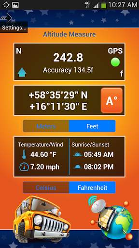 Altimeter GPS Calculator Lite screenshot 2