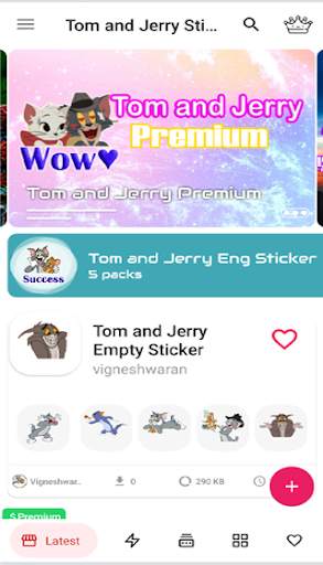 Tom and Jerry♥ WhatsUp Stickers App Enjoy With it screenshot 1