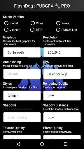 FlashDog🔧 - GFX Tool for PUBG (Advance setting) screenshot 2
