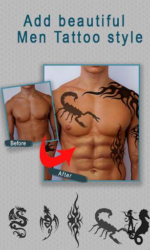 Man beard: Handsome Men photo editor, tattoo screenshot 6