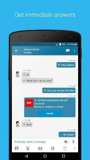 BBM Enterprise screenshot 1