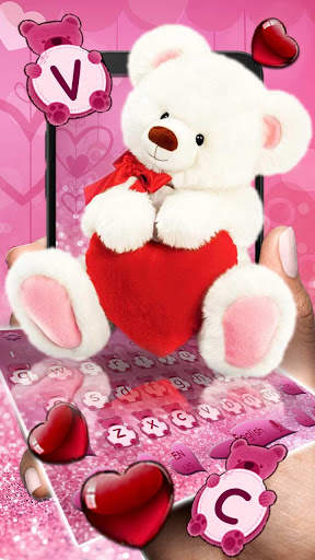 Furry Bear Love Keyboard screenshot 1