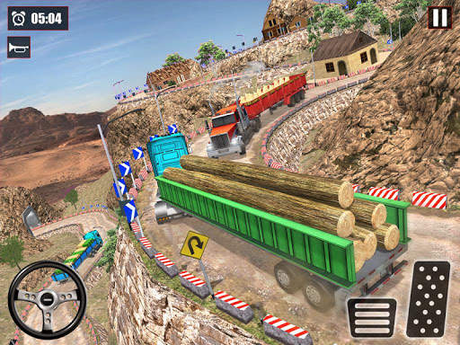 Offroad Snow Trailer Truck Driving Game 2020 screenshot 11