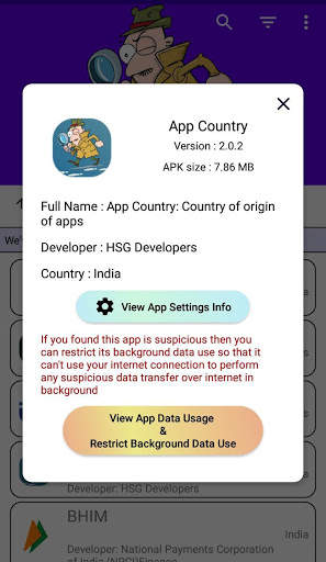 App Country: Country of origin of apps screenshot 4