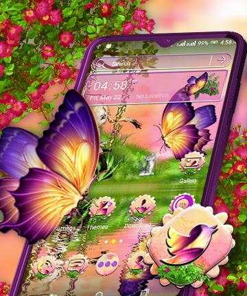 Butterfly Girl Nature Theme screenshot 1