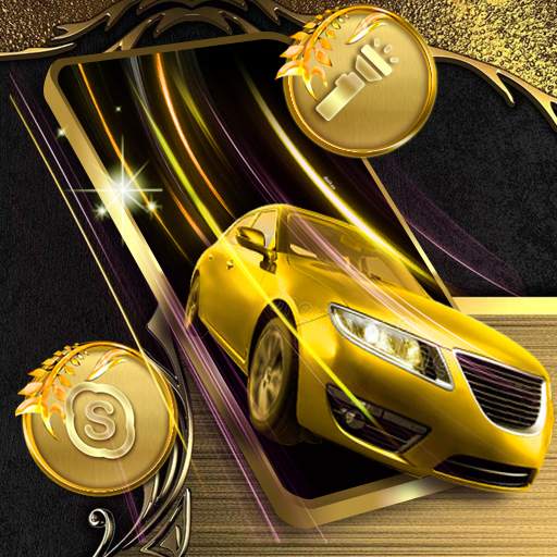 Golden Car Launcher Theme 4.2