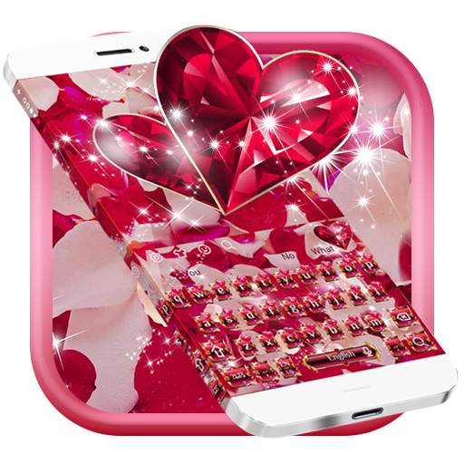 Diamond Heart Rose Keyboard 10001009
