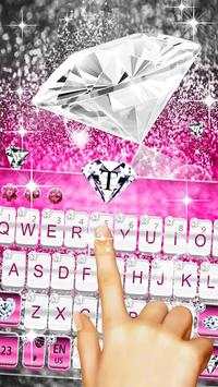 Elegant Pink Diamond Keyboard Theme screenshot 6