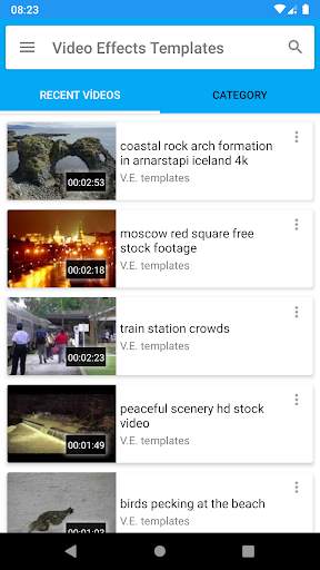 Video Effect Templates screenshot 1