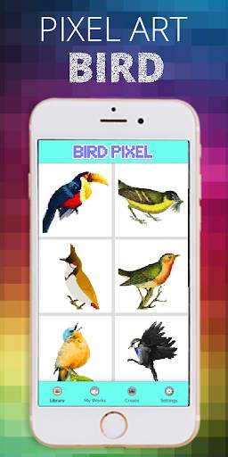Bird Pixel Coloring By Number screenshot 1