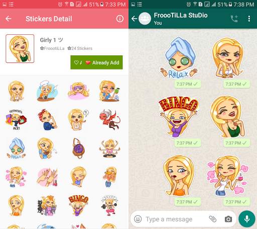 WAStickerApps - Pretty Girl Stickers screenshot 5