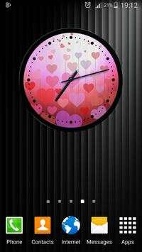 Theme Hearts Clock 2 تصوير الشاشة