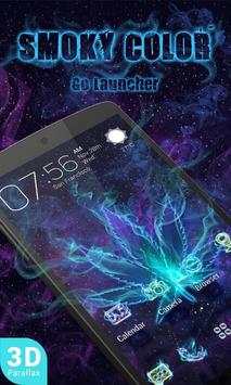 Smoky Color 3D Go Launcher Theme screenshot 1
