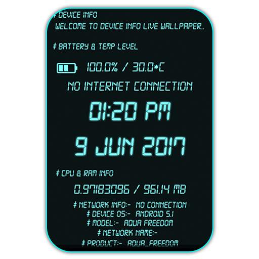 Device Info Live WallPaper LED JassDroid 0112.0