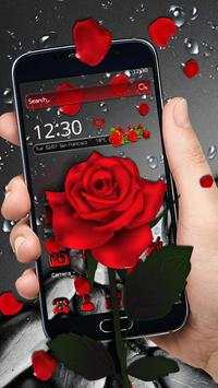 Crimson red rose Tema screenshot 2