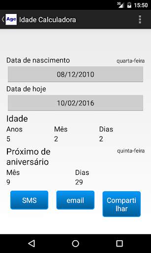 Idade Calculadora screenshot 2