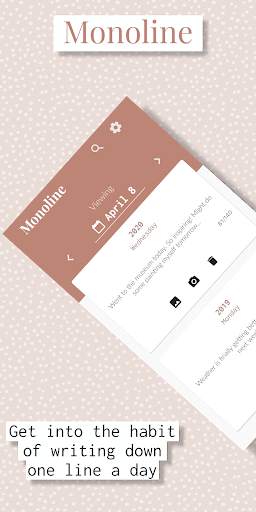 Monoline: Daily Diary with Lock & Photos screenshot 1