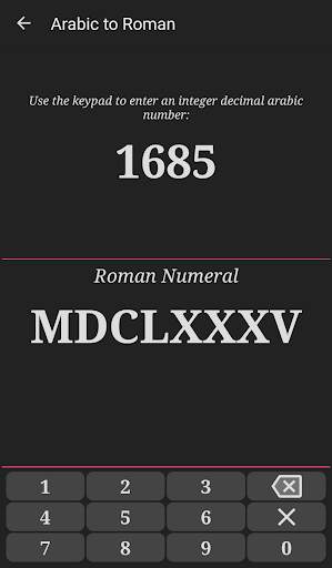Roman Numerals Converter 2 تصوير الشاشة