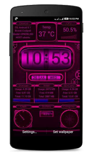Device Info Live WallPaper screenshot 5