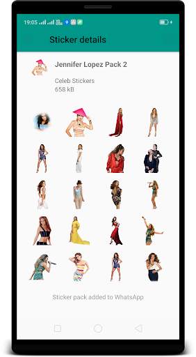 Jennifer Lopez WAStickerApps : Stickers 4 Whatsapp screenshot 4