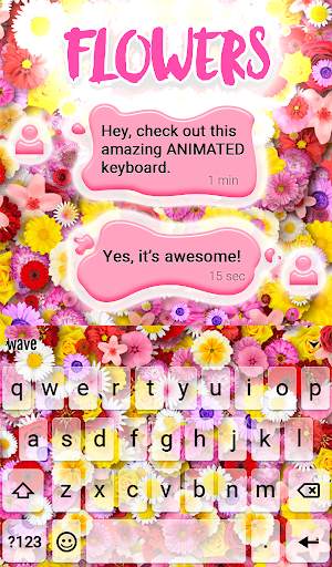 Flowers Animated Keyboard   Live Wallpaper screenshot 3