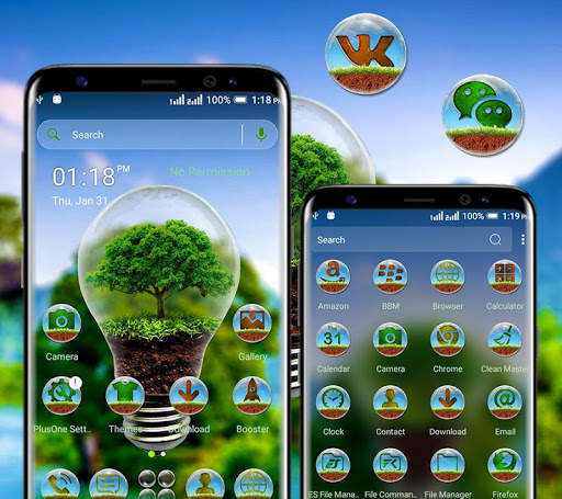 Nature Bulb Launcher Theme скриншот 2