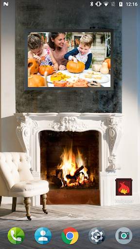 Photo Frame Live Wallpaper with Fireplace screenshot 3